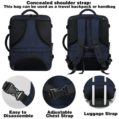 Mogplof Carry On Travel Backpack, Large Flight Approved Traveling Backpack for Women & Men, 40L Anti Theft TSA Friendly Expandable Luggage, Weekender Suitcase Fit for 17/17.3 Inch Laptop