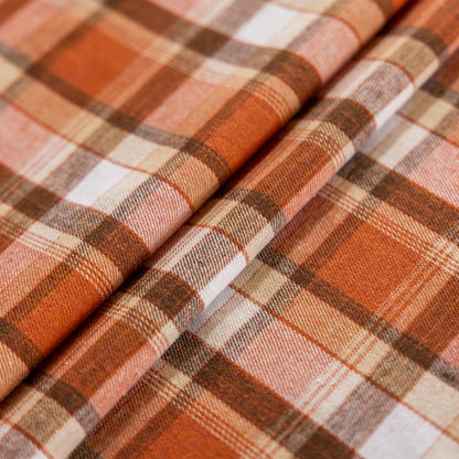 Joyfol Day Thanksgiving Rust Tartan Table Runner - 13x90 Inch Fall & Halloween Decor, Scratch-Proof Washable Plaid Table Decoration for Dining/Kitchen Buffet