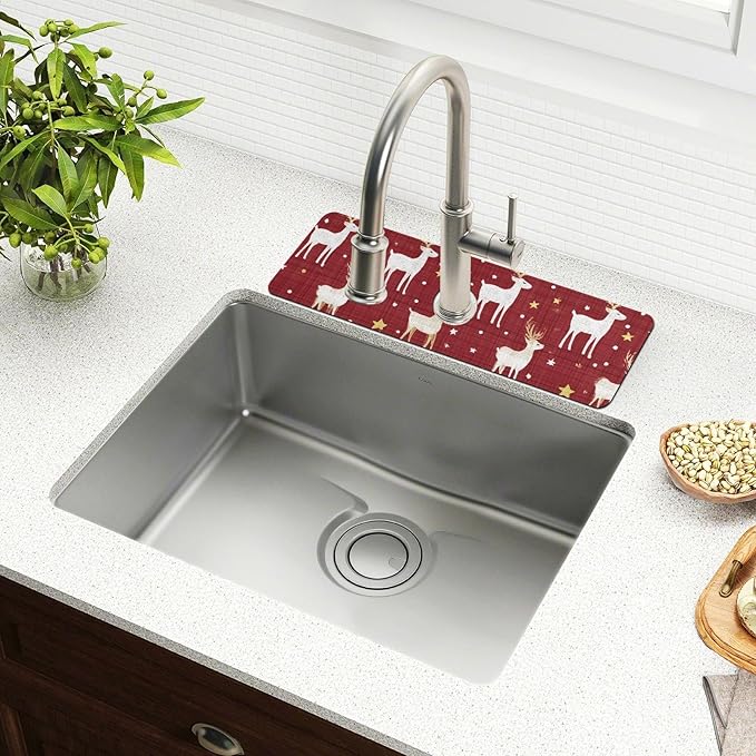 Kitchen Sink Splash Guard 1 PC 14.7 Inch Sink Faucet Mat Splash Guard