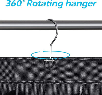 MISSLO 30 Large Pockets Dual Sided Hanging Shoe Rack