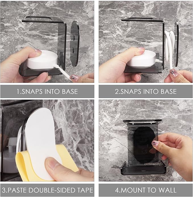 Electric Toothbrush Holder Wall Mounted, Electric Toothbrush Cord Organizer