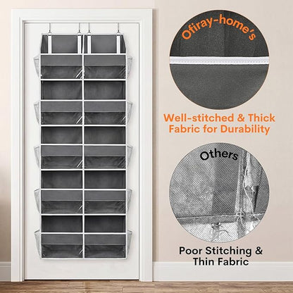 Over the Door Organizer 5 Tiers, Extra Large Behind Door Storage of 10