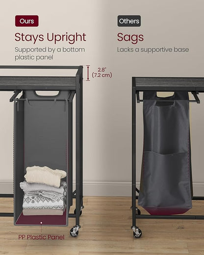 VASAGLE Laundry Sorter, 43.5 Gal. Laundry Hamper Basket