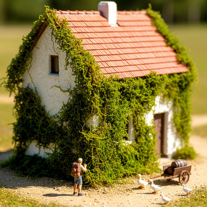 Warmtree Realistic Miniature Vines Simulation Vine Miniature Plants for DIY Mini Model Railway Fairy Garden Architecture Diorama Supplies Scenery Landscape Layout (Light Green)