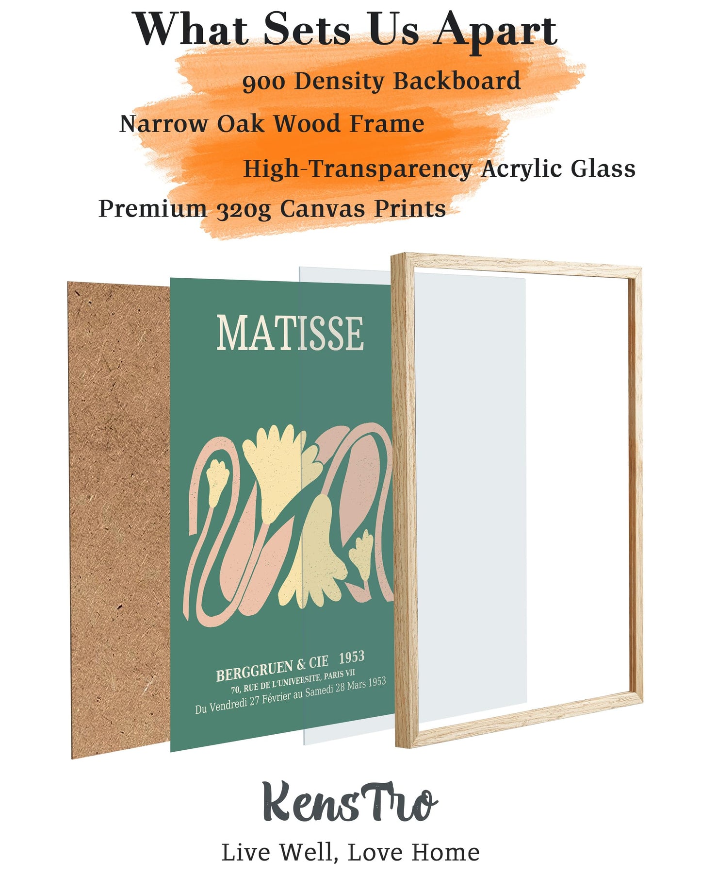 KensTro 12x16in Oak Wood Picture Frame Set of 3,12"x16" Beige Minimalist Wooden Poster Frames,Natural Solid Wood Picture Frame for Wall Art,Photos,Prints