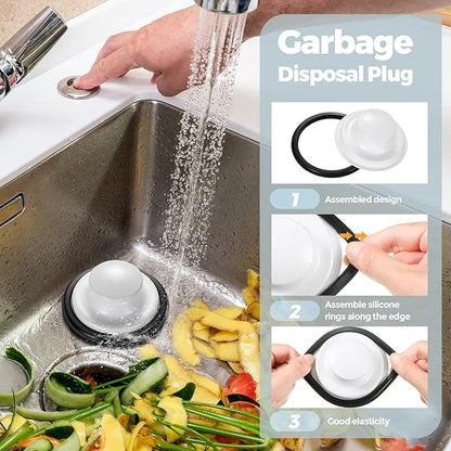 Mudder 3 Pcs Kitchen Sink Drain Strainer and Stopper Stainless Steel Garbage