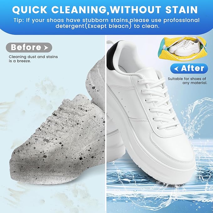 2PCS Shoe Washing Machine Bag, Laundry Bags Durable Zipper