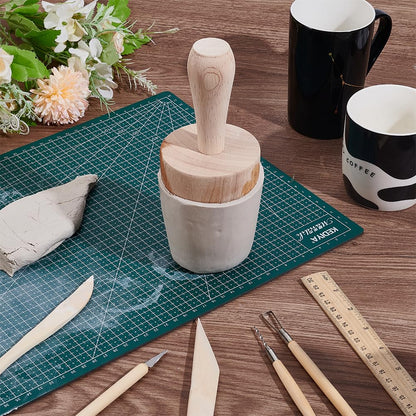 BENECREAT 7.8 x 3.2 inch Cup Pottery Mold, Wood Cup Pottery Mold, Pottery Shaping Tool for DIY Pottery Cup Ceramic Cup Mug Vase Art Making