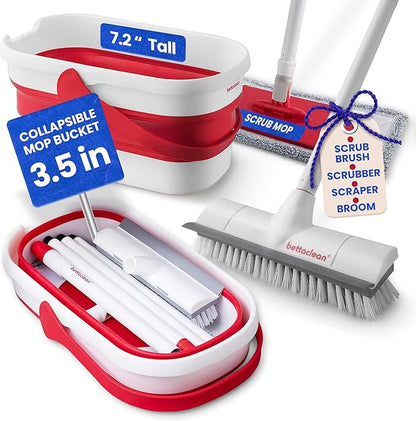 Collapsible Mop and Bucket Set