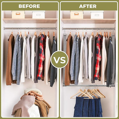 Hanging Closet Rod, 17-28In Width and Up to 32In Height Closet Extender
