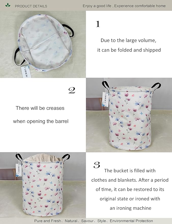 Round waterproof laundry basket, laundry Hampers