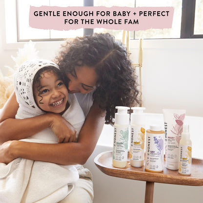 The Honest Company 2-in-1 Cleansing Shampoo + Body Wash for Sensitive Skin | Gentle for Baby | Naturally Derived, Tear-free, Hypoallergenic | Fragrance Free, 10 fl oz
