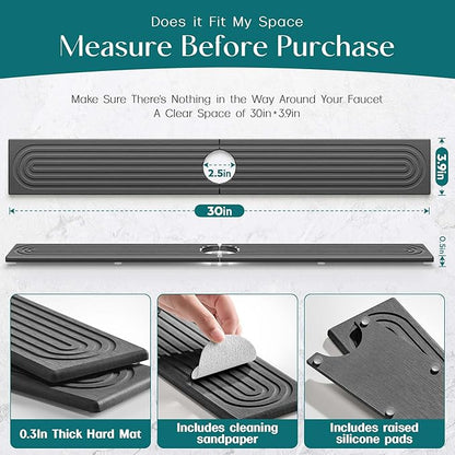 30 inch Kitchen Faucet Absorbent Mat