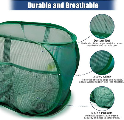 Collapsible Laundry Baskets, Upgrade Pop Up Laundry Hamper