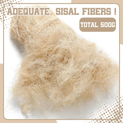Vincreem 1.1 lb Natural Sisal Fiber for Crafts Box Filling, Decorative Basket Filler, Nest for Birds and Pets, Moss for Indoor Potted Plants, DIY Crafts Gift Box Vase Filling(Beige)