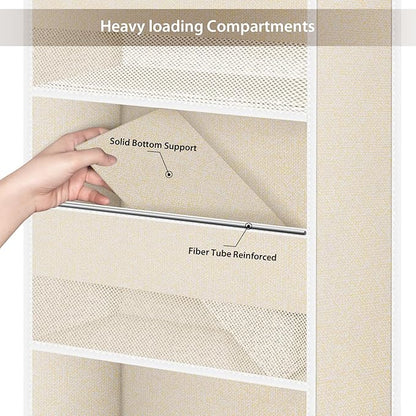 Univivi 6-Shelf Over Door Hanging Organizer Fabric Baby Door Storage