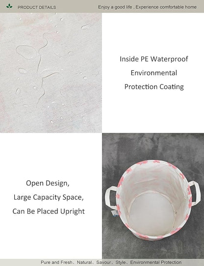 Round waterproof laundry basket, foldable storage basket, laundry Hampers