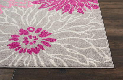 Nourison Home Passion Grey 8' x 10' Area Rug - Easy Clean, Non Shedding, Bed Room, Living Room, Dining Room, Kitchen (8' x 10')