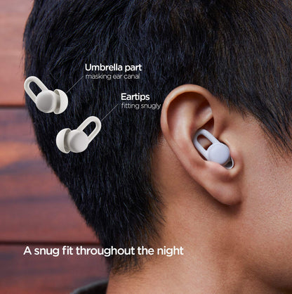 Amazfit Zenbuds Smart Sleep Earbuds, Noise Blocking, in-Ear Alarm, Soothing Sounds, Light and Comfortable, in-Ear Alarm Detection, Cloud White
