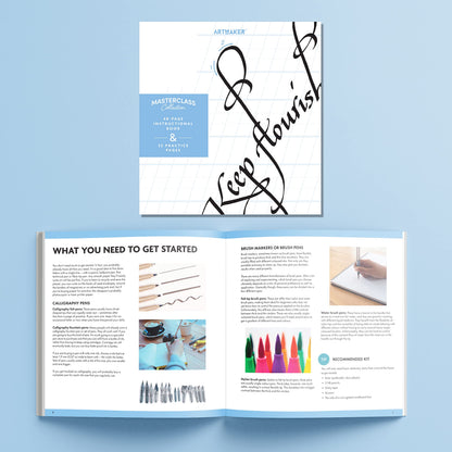 Art Maker Masterclass Collection: Calligraphy Art Kit - Beginner to Advanced Calligraphy - Calligraphy Guide - Calligraphy Equipment - Craft Kits - Arts and Craft for Adults