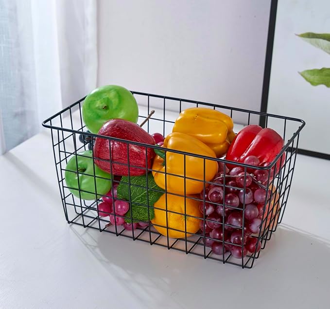 4 Pack【Extra Large】Hanging Kitchen Basket, Wire Storage Basket,