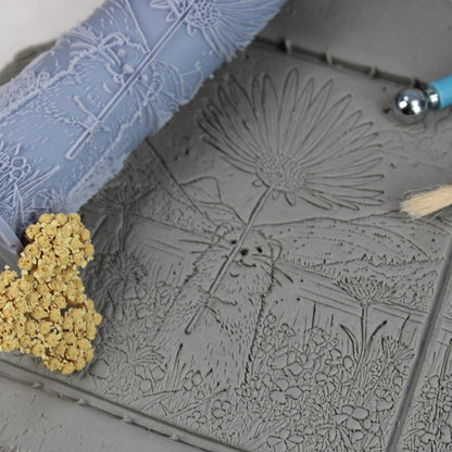 Quokka Clay Texture Roller (4") - Storybook Set #01 - Embossing Pattern Roller for Polymer & Ceramic Clay, Pottery & Crafts