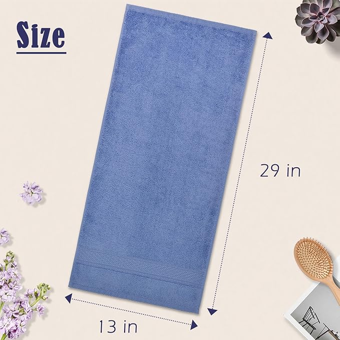 Cleanbear Cotton Hand Towel Set 6-Pack Ultra Soft Hand Towels