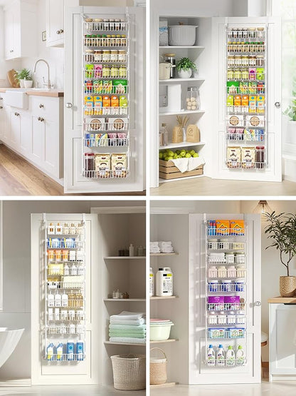Delamu Over The Door Pantry Organizer, 9-Tier Pantry Door Organizers and Storage