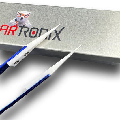 Ceramic Precision Tweezers – ESD Safe Anti-Static, Ultra Sharp Tip for Micro Soldering, Electronics Repair, Jewelry & Hobby Work