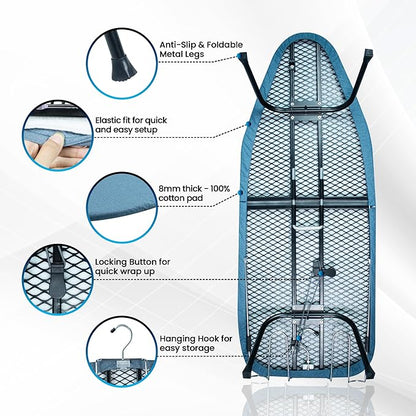 Metal Mesh Panel Tabletop Ironing Board | Foldable Iron Board | Heavy Duty