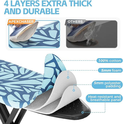 APEXCHASER Ironing Board Full Size, Iron Board and Ironing Board Set Height