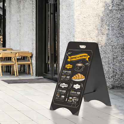 A-Frame Chalkboard Sign Large 15" x 30" Sandwich Chalkboard Double Sided Sidewalk Signs Outdoor Foldable Blackboard Menu Display for Weddings, Restaurant, Business