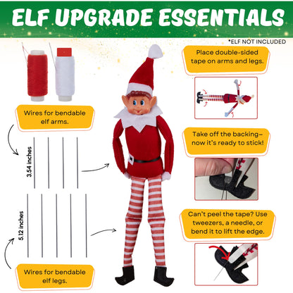 XOXO Parents Northpole Pro™ Elf Upgrade Kit for Adults – DIY Posable Elf Doll Kit – Includes Wire, Tools, Message Cards & Instructions
