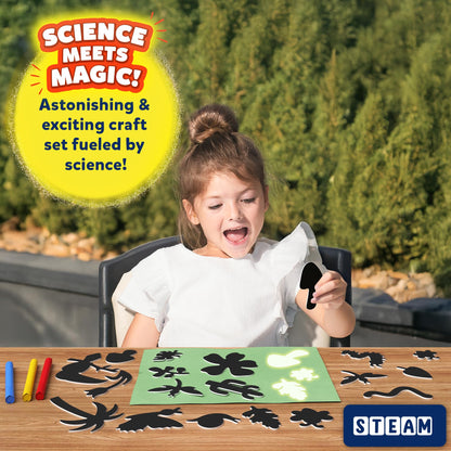 Skillmatics Sun Paper Art Kit - STEM Craft Kit for Kids with Decorative Paper, Stencils & Markers, Create with Sunlight, Mess-Free, Indoor Fun, Gifts for Ages 4, 5, 6, 7, 8, 9, 10, 11, 12