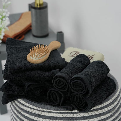 Tens Towels Pack of 24 Washcloths, 12 x 12 Inches, Lighter Weight, Quick to Dry