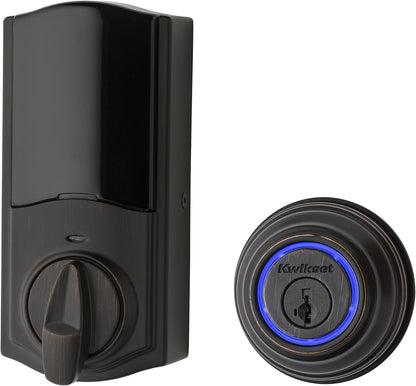 Kwikset - Kevo 99250-203 Kevo 2nd Gen Bluetooth Touch-to-Open Deadbolt Smart Lock featuring SmartKey Security, Venetian Bronze