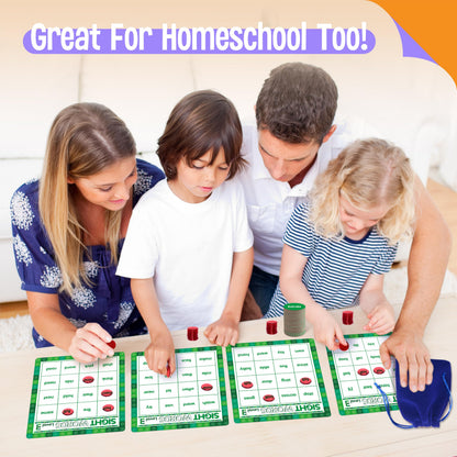 SpriteGru Sight Word Bingo Game, 160 Sight Words Learn to Read Level 3 & Level 4 Bingo Board Game Dolch's & Fry's Words Lists for Kindergarten and Preschool Kids 4-8, Perfect for Classroom & At Home