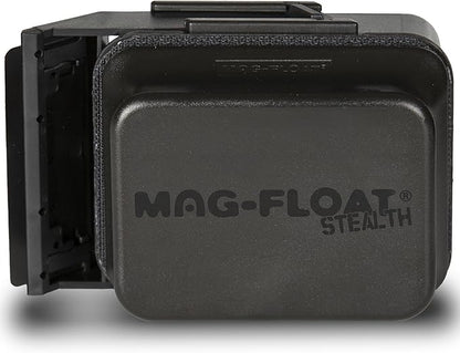 Mag-Float Large Black Stealth Glass Magnet Aquarium Scraper Cleaner with Blade - Floating Magfloat Magnetic Cleaning Tool