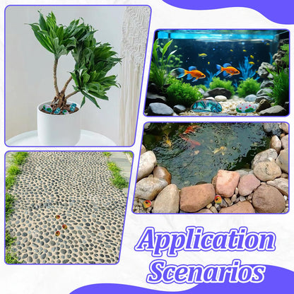 Huakaile 20 Pieces 1.18''-1.96'' Pebbles for Painting Rocks, Smooth Flat Stones for Painting Crafts Art DIY Decorative Creative Colouring
