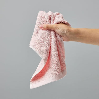 Amazon Basics face Towels for Bathroom, 100% Cotton Extra Absorbent washcloth