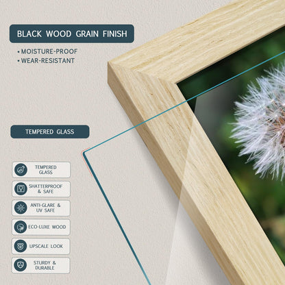 TENIBYC 11x14 Picture Frames Set - 3 Pack - Natural Oak Wood - Tempered Glass - for Wall Photos, Family Memories, Posters & Puzzles, Home Decor