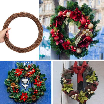 Geytetqi 10 PCS 8 Inch Natural Grapevine Wreaths, Beautiful Vine Branch Wreath for DIY Crafts and Christmas Decorations, Ideal for Outdoor and Indoor Use