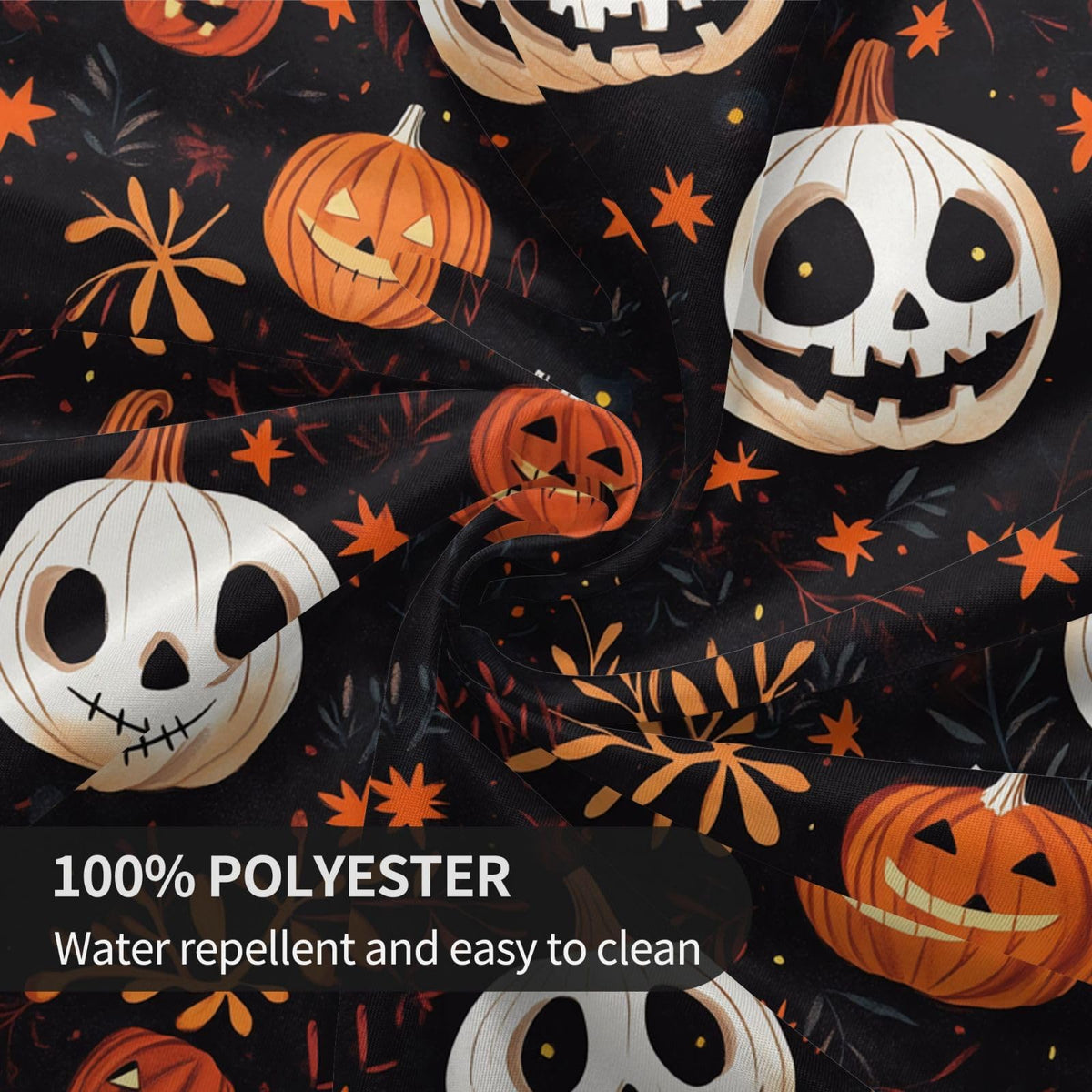 Halloween Pumpkin Round Tablecloth 60 Inch, Halloween Decorations Round Table Cloth for Halloween Holiday Picnic Party Kitchen/Home Dining Decor