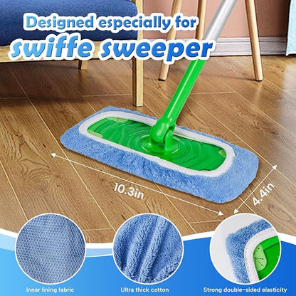 5 Pack Reusable Microfiber Mop Pads Compatible