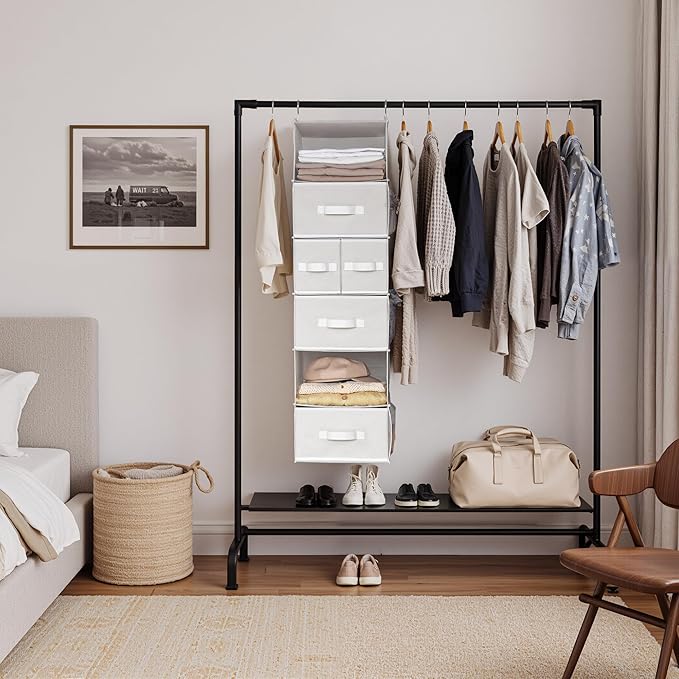 GRANNY SAYS Hanging Closet Organizer and Storage, 6 Shelf Clothes Organization