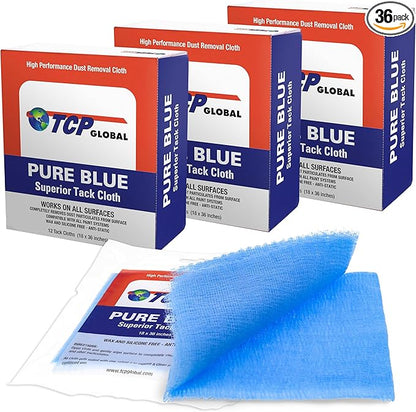 TCP Global - Pure Blue Superior Tack Cloths - Tack Rags - Automotive Car