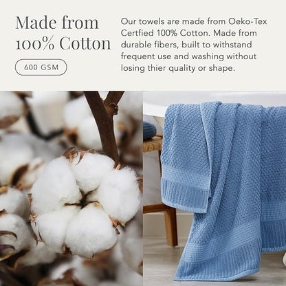 NY Loft 100% Cotton Towel Set 6 Piece | Super Soft & Absorbent Quick-Dry 2 Bath