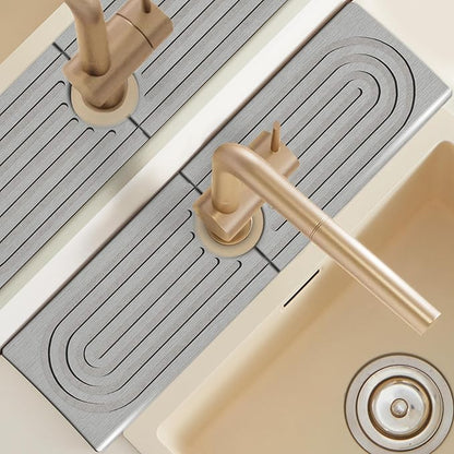 Diatomite Kitchen Sink Water Splash Guard, Modern Stylish Faucet Handle Drip