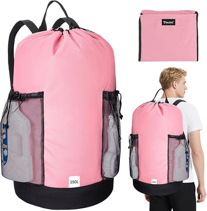 BALEINE 150L Laundry Bag Backpack, 900D Oxford Fabric Large Travel Laundry Bags