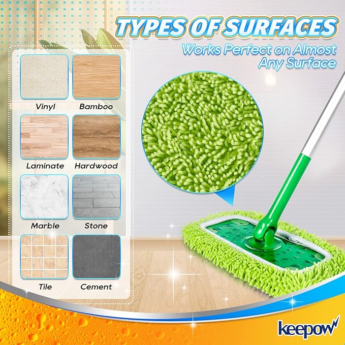 KEEPOW Reusable Mop Pads Compatible
